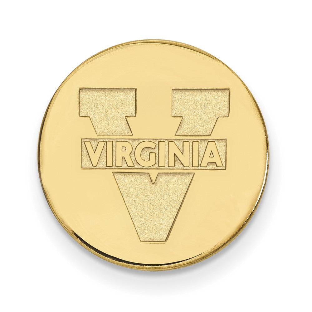 14K Gold Plated Silver University of Virginia 15mm Lapel or Tie Pin, Item M12283 by The Black Bow Jewelry Co.