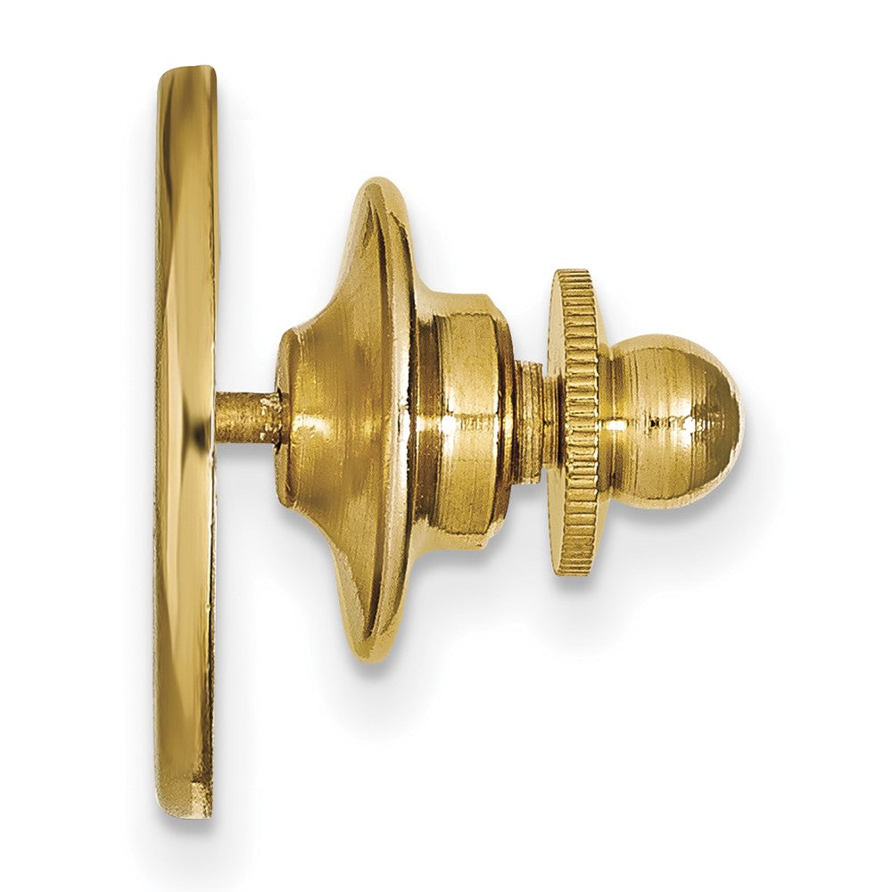 Alternate view of the 14K Gold Plated Silver University of Virginia 15mm Lapel or Tie Pin by The Black Bow Jewelry Co.