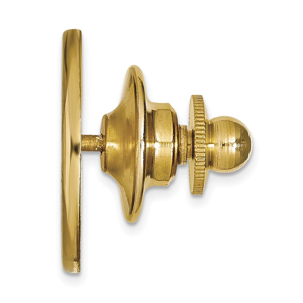 Alternate view of the 14K Yellow Gold University of Wisconsin Badger 15mm Lapel or Tie Pin by The Black Bow Jewelry Co.