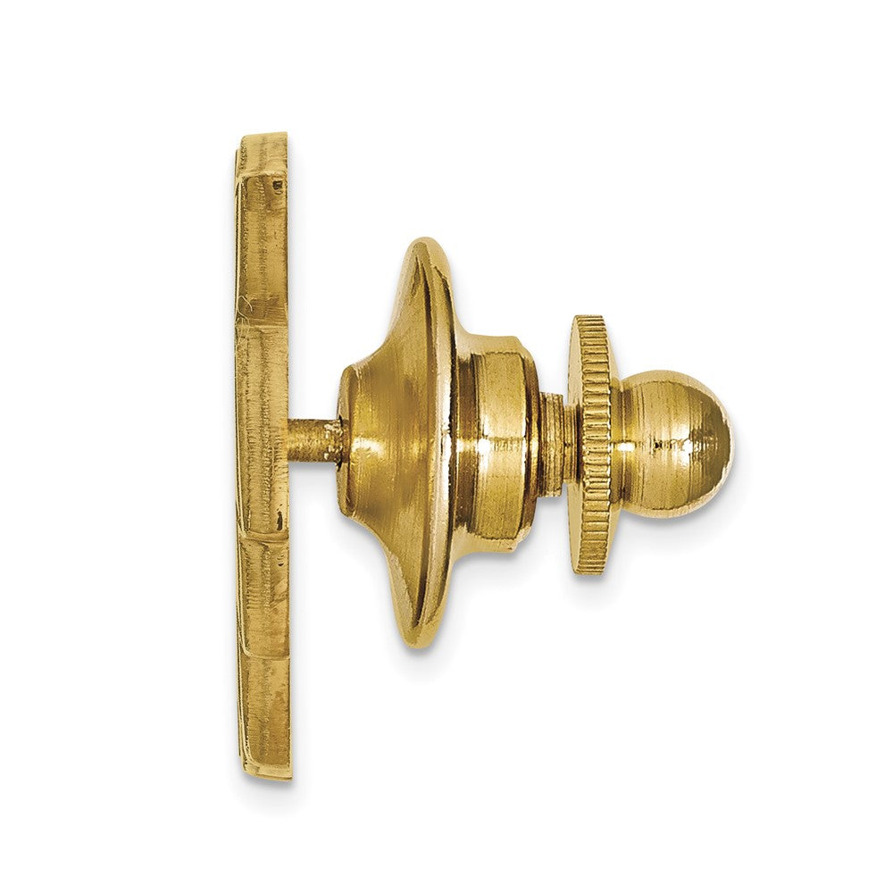 Alternate view of the 14K Yellow Gold Villanova University Wildcat 21mm Lapel or Tie Pin by The Black Bow Jewelry Co.