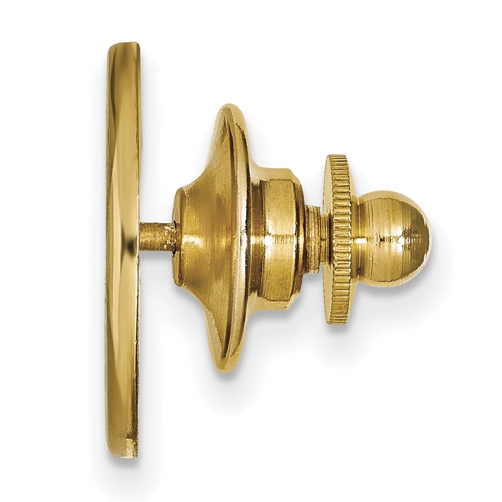 Alternate view of the 14K Gold Plated Silver Virginia Tech 15mm Disc Lapel or Tie Pin by The Black Bow Jewelry Co.