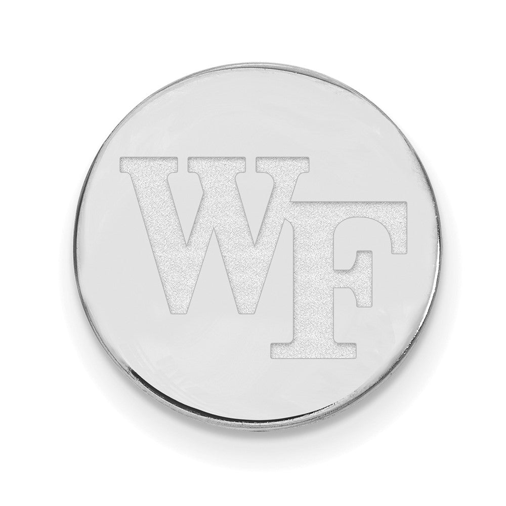 14K White Gold Wake Forest University 15mm Lapel or Tie Pin, Item M12305 by The Black Bow Jewelry Co.