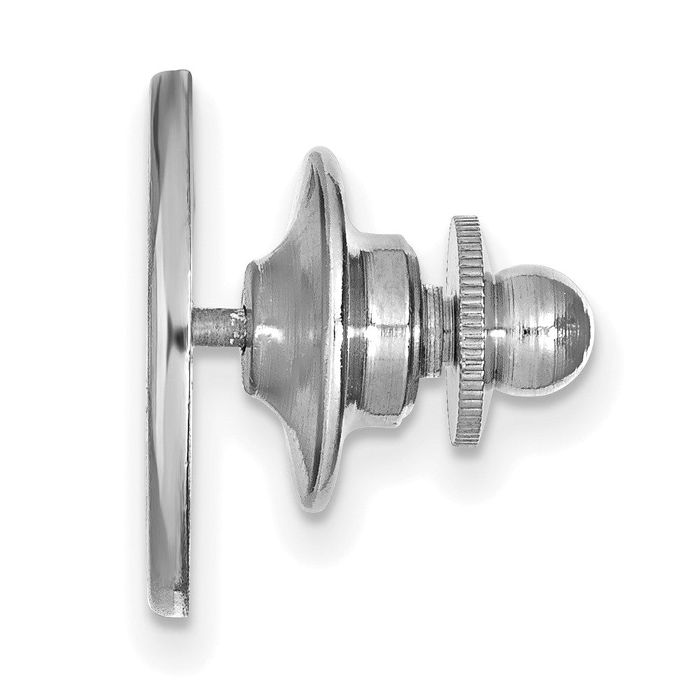 Alternate view of the 14K White Gold Wake Forest University 15mm Lapel or Tie Pin by The Black Bow Jewelry Co.