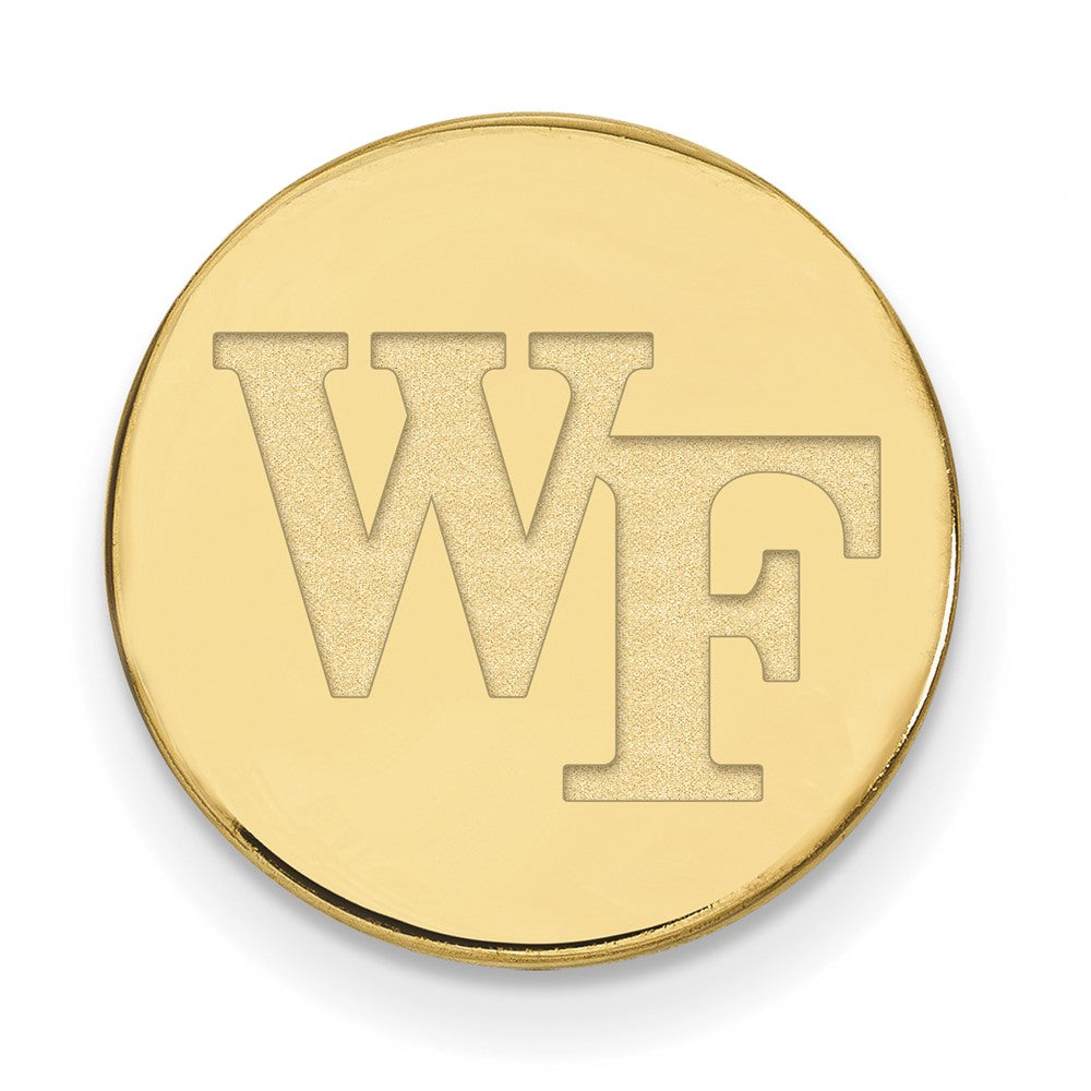 14K Yellow Gold Wake Forest University 15mm Lapel or Tie Pin, Item M12307 by The Black Bow Jewelry Co.