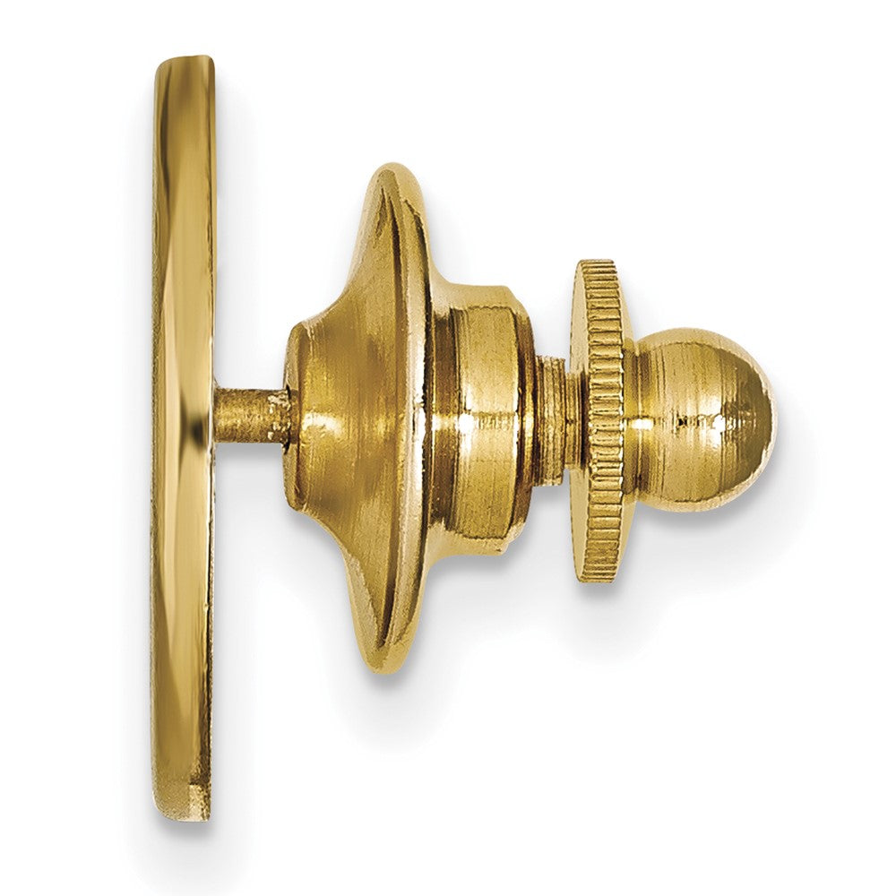 Alternate view of the 14K Gold Plated Silver Wake Forest U. 15mm Script Lapel or Tie Pin by The Black Bow Jewelry Co.
