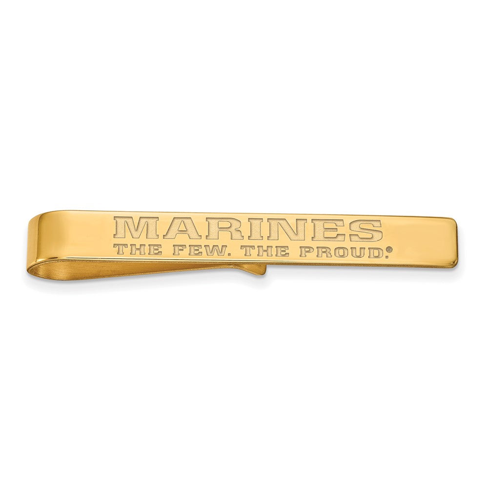 10K Yellow Gold U.S. Marine Corps Tie Bar, 6 x 49mm, Item M12327 by The Black Bow Jewelry Co.