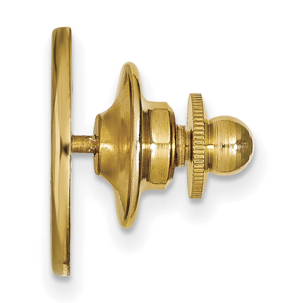 Alternate view of the 14K Gold Plated Silver U.S. Army Enamel 15mm Disc Lapel or Tie Pin by The Black Bow Jewelry Co.