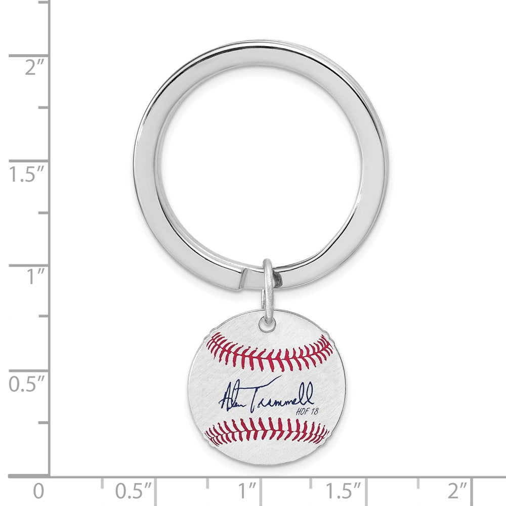 Alternate view of the Sterling Silver Alan Trammell Hall of Fame Epoxy Signature Key Chain by The Black Bow Jewelry Co.