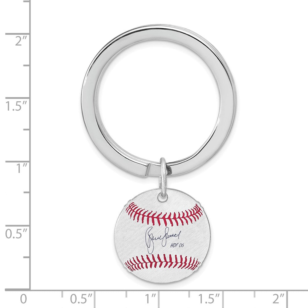 Alternate view of the Sterling Silver Bruce Sutter Hall of Fame Epoxy Signature Key Chain by The Black Bow Jewelry Co.