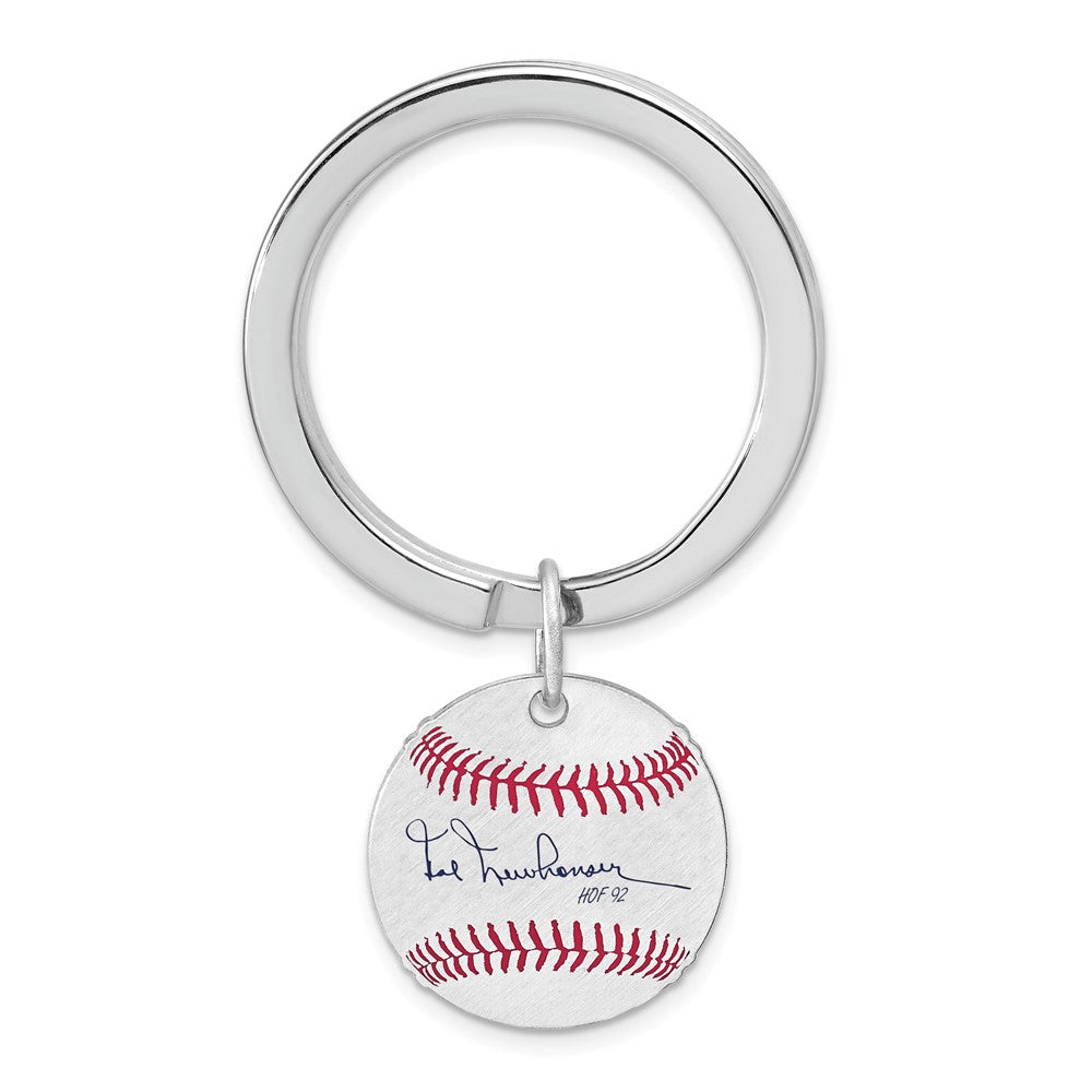 Sterling Silver Hal Newhouser Hall of Fame Epoxy Signature Key Chain, Item M12376 by The Black Bow Jewelry Co.