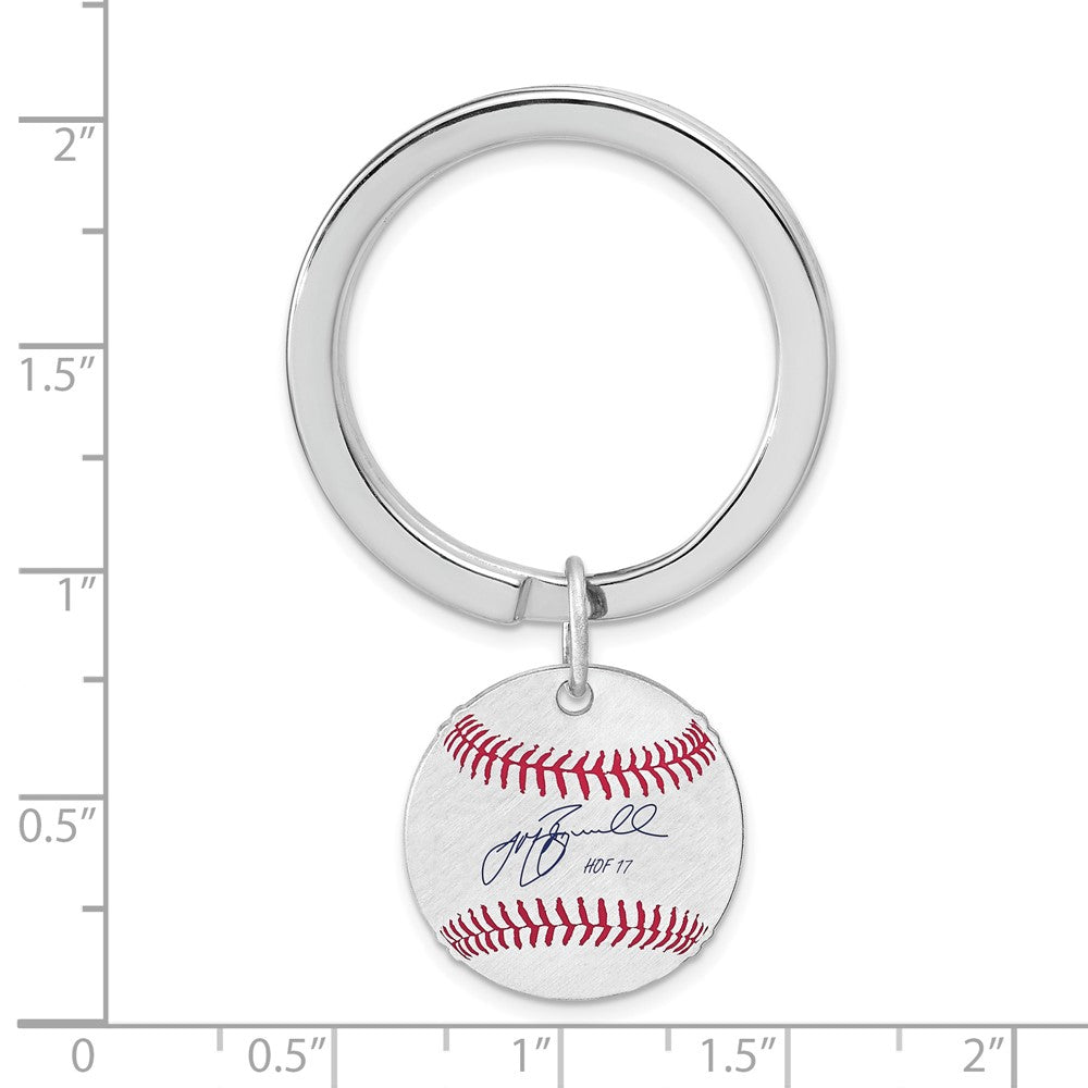 Alternate view of the Sterling Silver Jeff Bagwell Hall of Fame Epoxy Signature Key Chain by The Black Bow Jewelry Co.