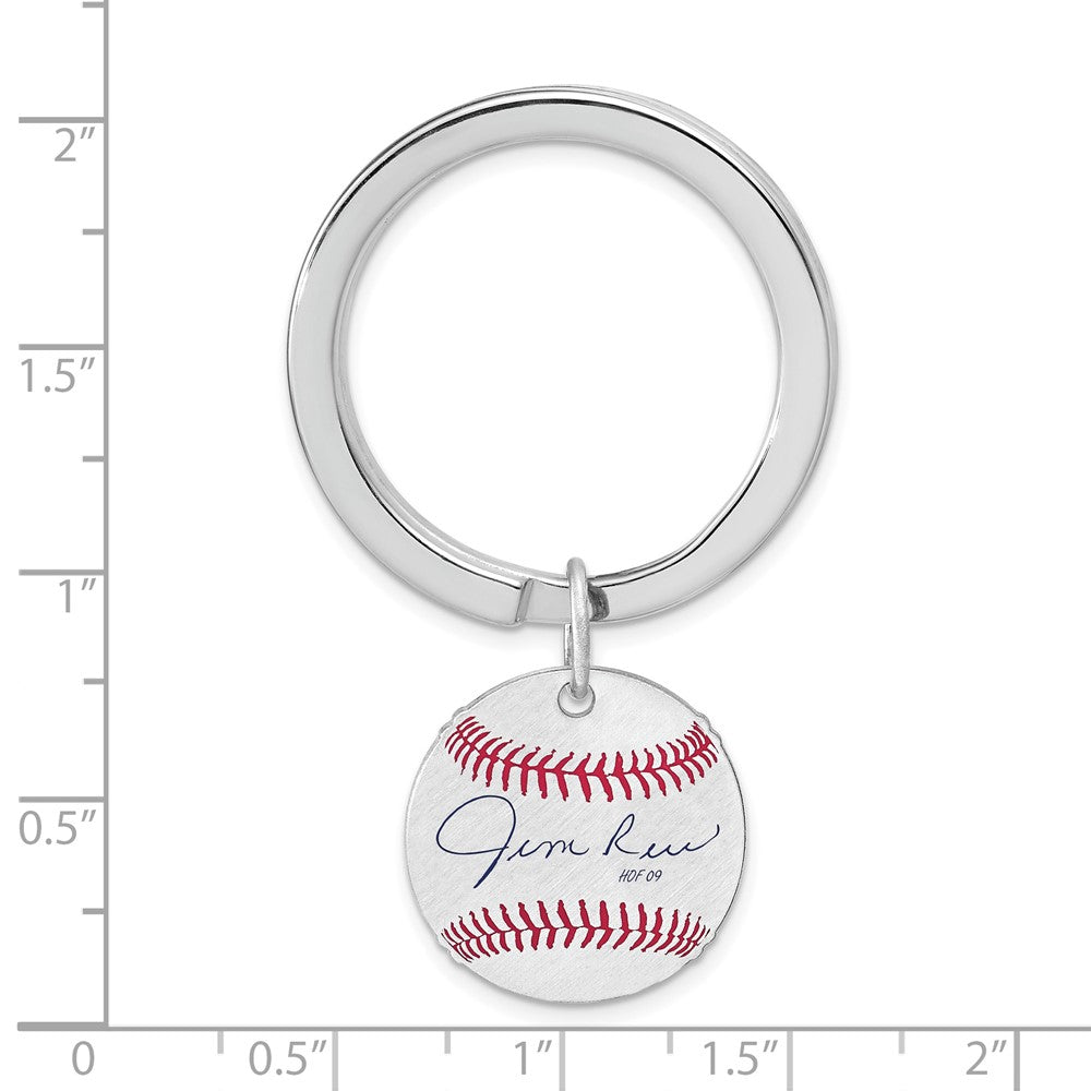 Alternate view of the Sterling Silver Jim Rice Hall of Fame Epoxy Signature Key Chain by The Black Bow Jewelry Co.