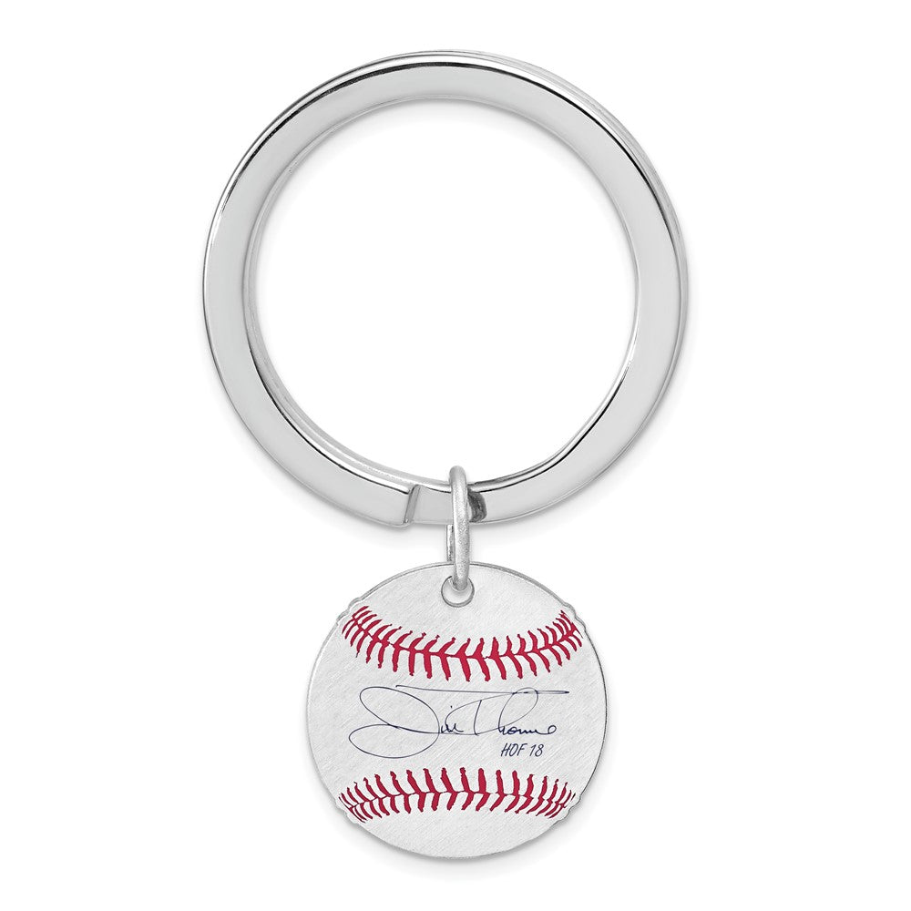 Sterling Silver Jim Thome Hall of Fame Epoxy Signature Key Chain, Item M12387 by The Black Bow Jewelry Co.