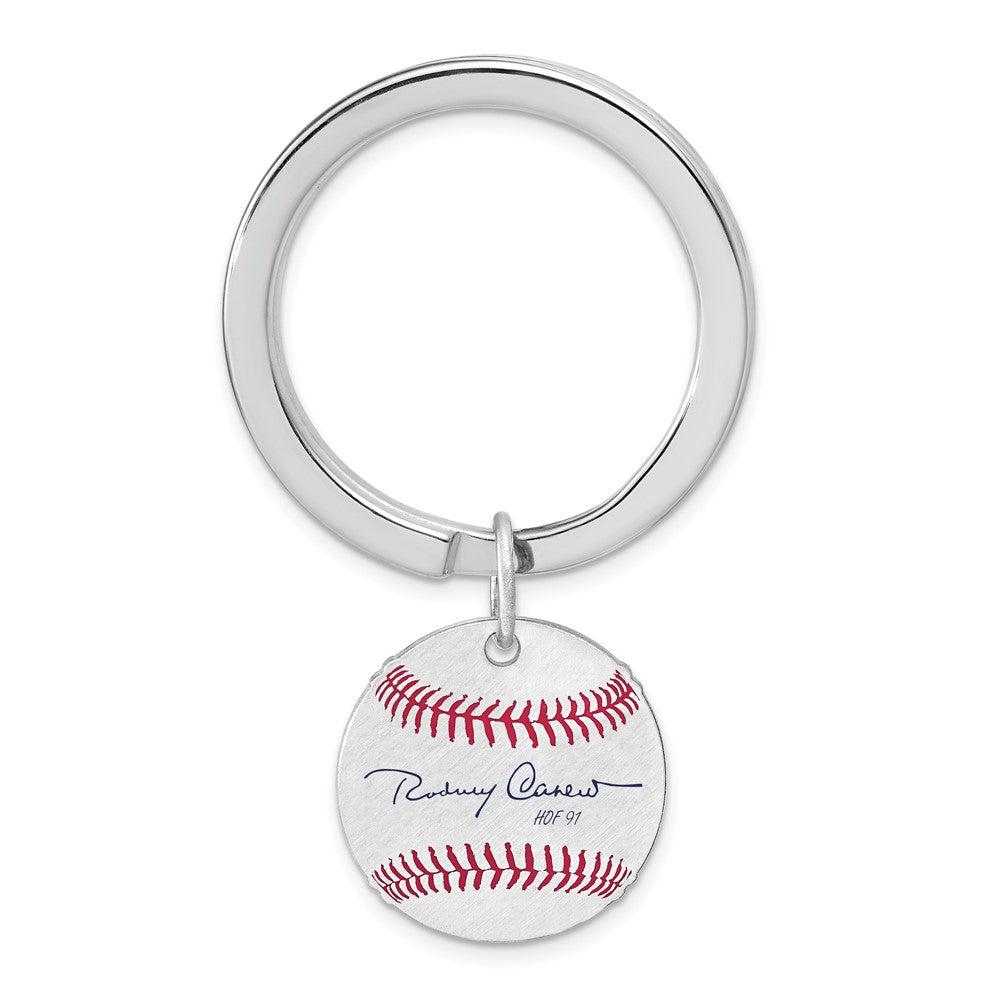 Sterling Silver Rod Carew Hall of Fame Epoxy Signature Key Chain, Item M12401 by The Black Bow Jewelry Co.