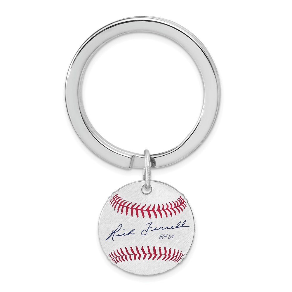 Sterling Silver Rick Ferrell Hall of Fame Epoxy Signature Key Chain, Item M12402 by The Black Bow Jewelry Co.