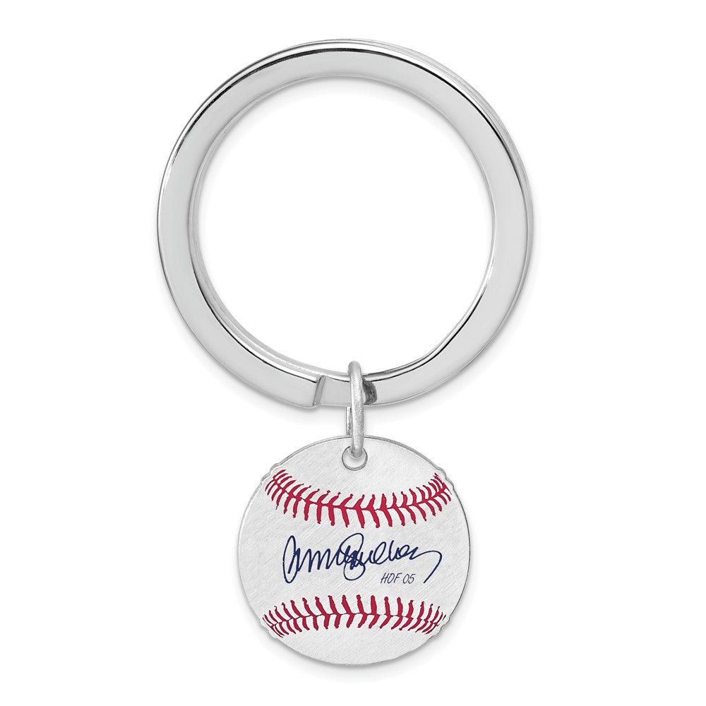 Sterling Silver Ryne Sandberg Hall of Fame Epoxy Signature Key Chain, Item M12407 by The Black Bow Jewelry Co.
