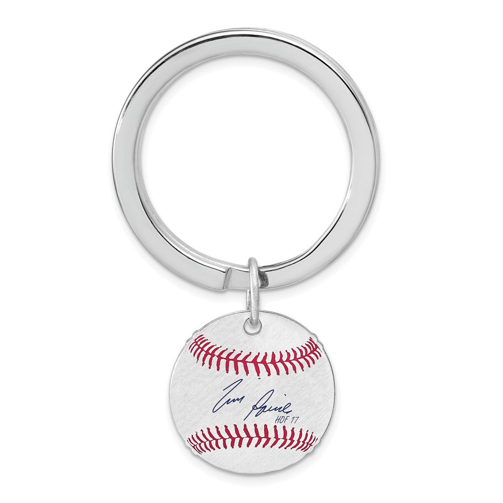 Sterling Silver Tim Raines Hall of Fame Epoxy Signature Key Chain, Item M12417 by The Black Bow Jewelry Co.