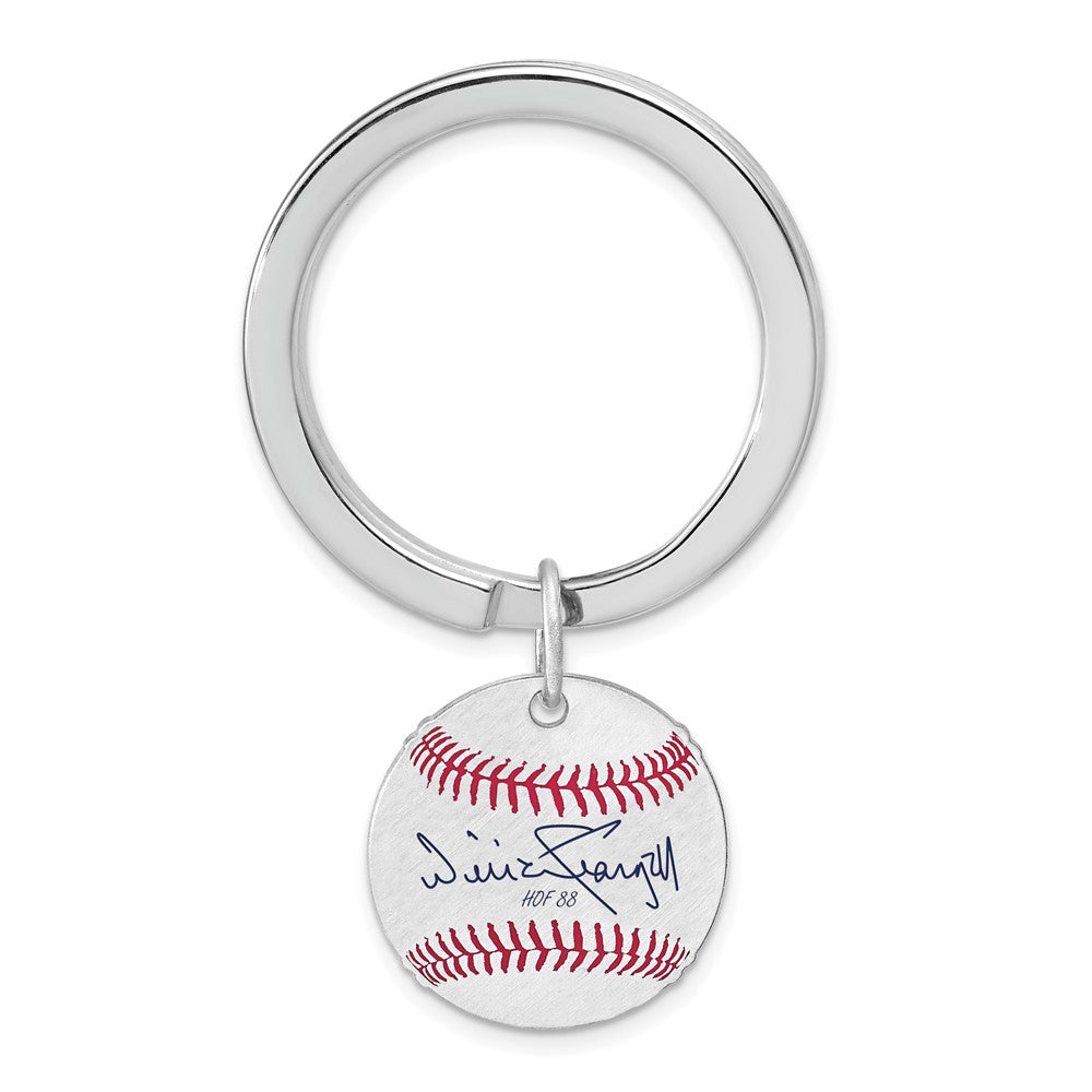 Sterling Silver Willie Stargell Hall of Fame Epoxy Signature Key Chain, Item M12423 by The Black Bow Jewelry Co.