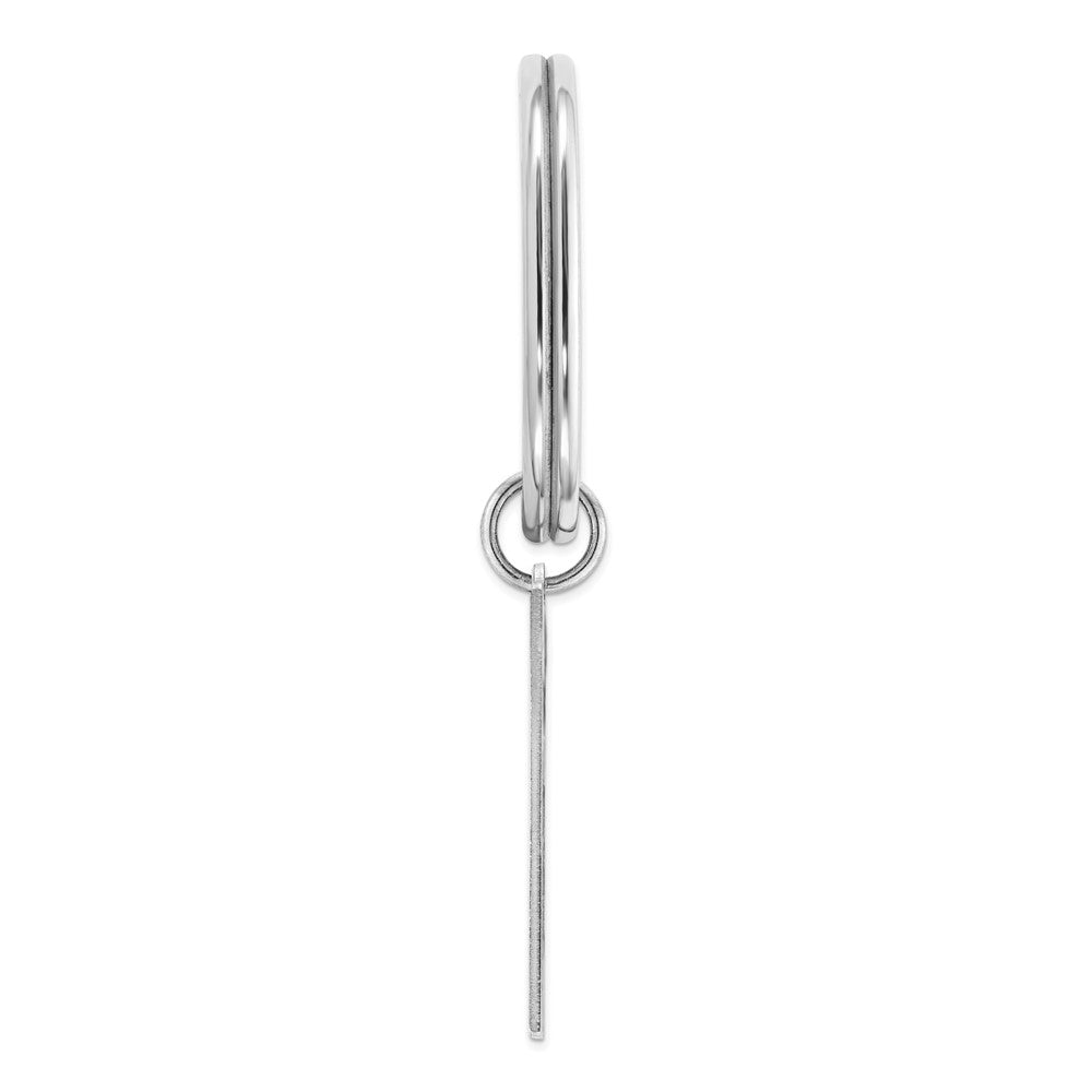 Alternate view of the Sterling Silver National Baseball Hall of Fame Epoxy Key Chain by The Black Bow Jewelry Co.