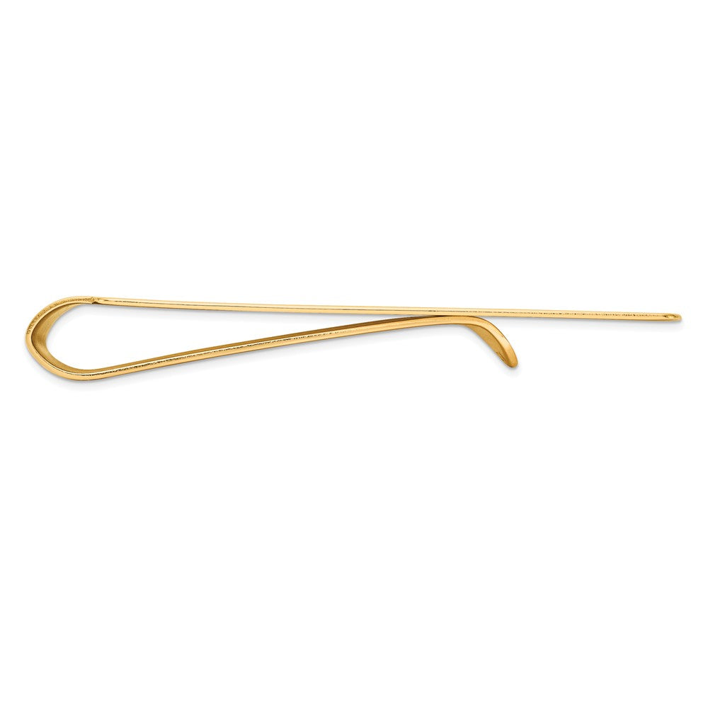 Alternate view of the Men's 14k Yellow Gold Satin Fold-Over Money Clip by The Black Bow Jewelry Co.