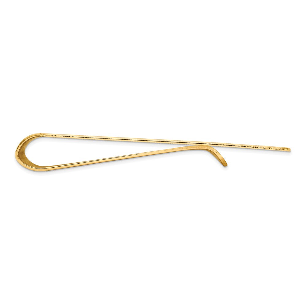 Alternate view of the Men's 14k Yellow Gold Polished Carved Fold-Over Money Clip by The Black Bow Jewelry Co.