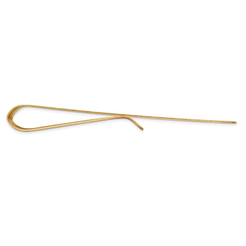 Alternate view of the Men's 14k Yellow Gold Striped Fold-Over Money Clip, 20mm wide by The Black Bow Jewelry Co.