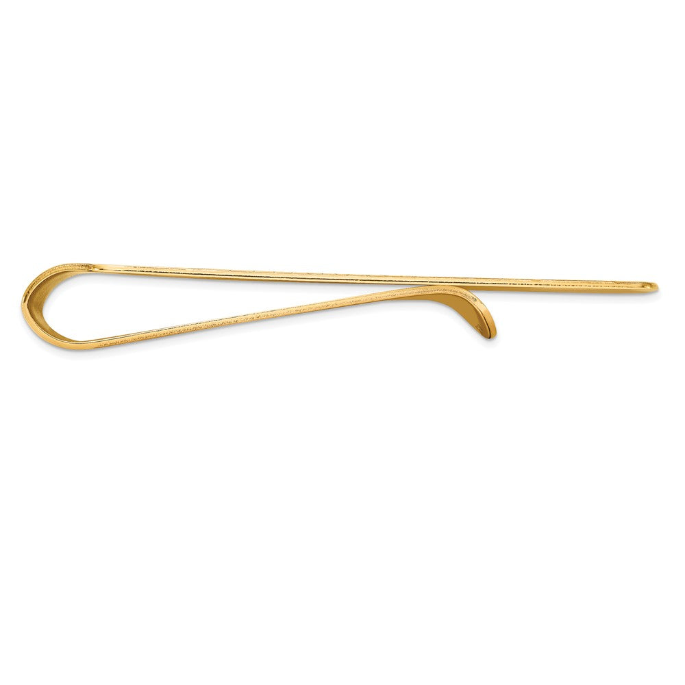 Alternate view of the Men's 14k Yellow Gold Carved Fold-Over Money Clip, 20mm wide by The Black Bow Jewelry Co.