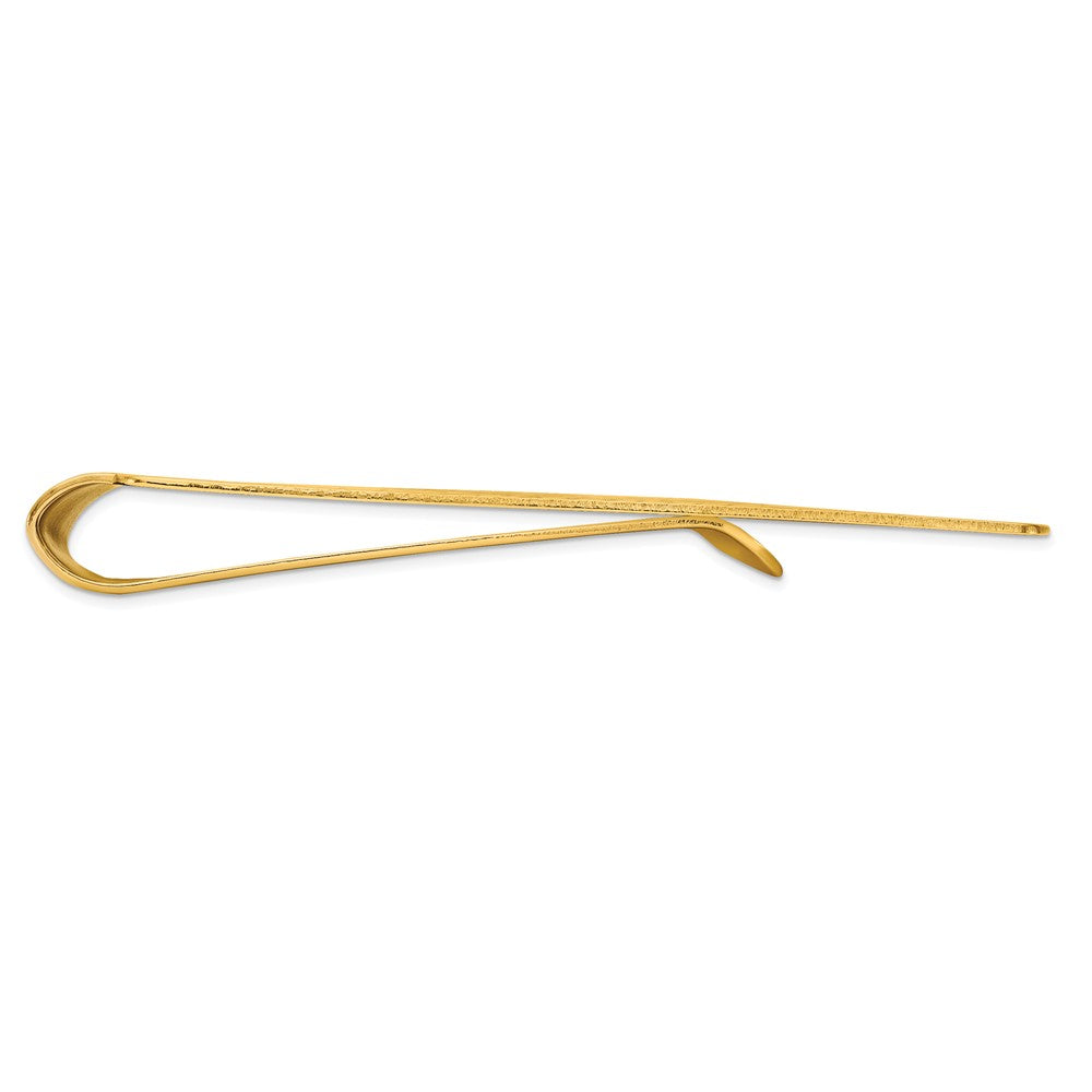 Alternate view of the Men&#39;s 14k Yellow Gold #1 Dad Fold-Over Money Clip by The Black Bow Jewelry Co.