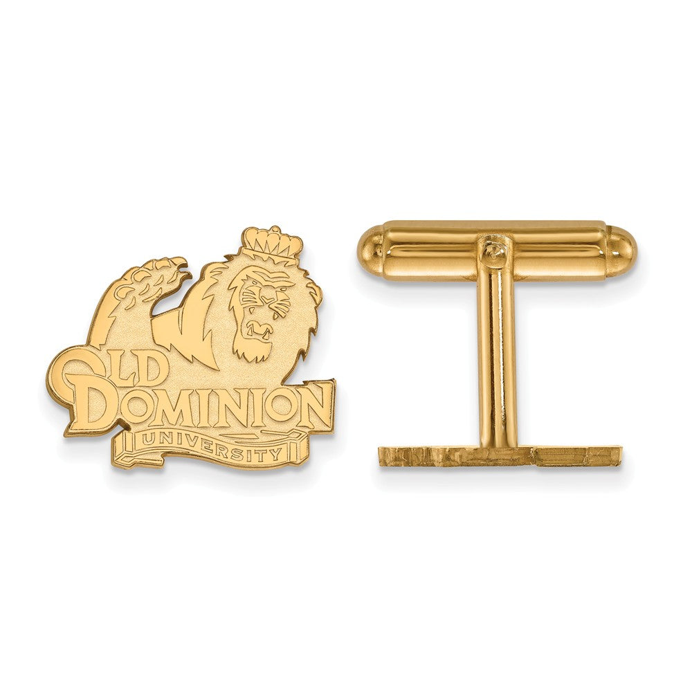 14k Yellow Gold Old Dominion University Cuff Links, Item M8879 by The Black Bow Jewelry Co.