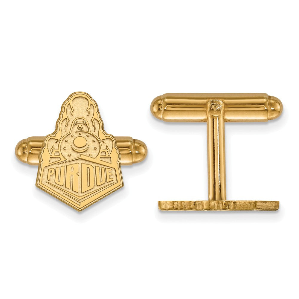 14k Yellow Gold Purdue Cuff Links, Item M8976 by The Black Bow Jewelry Co.