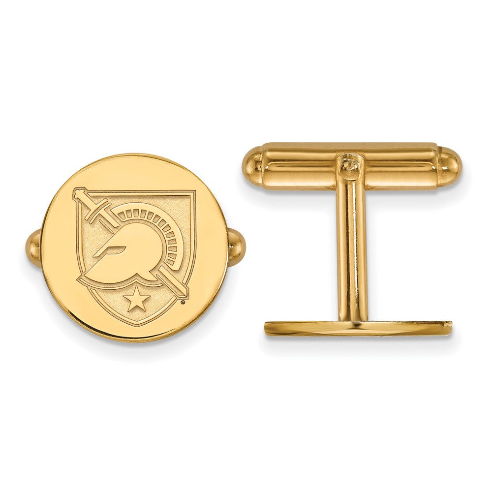 14k Gold Plated Silver U.S. Military Academy Cuff Links, Item M9061 by The Black Bow Jewelry Co.