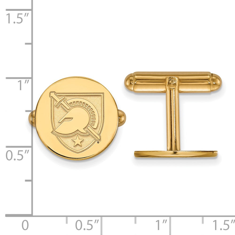 Alternate view of the 14k Gold Plated Silver U.S. Military Academy Cuff Links by The Black Bow Jewelry Co.