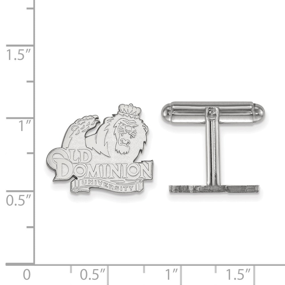 Alternate view of the Sterling Silver Old Dominion University Cuff Links by The Black Bow Jewelry Co.