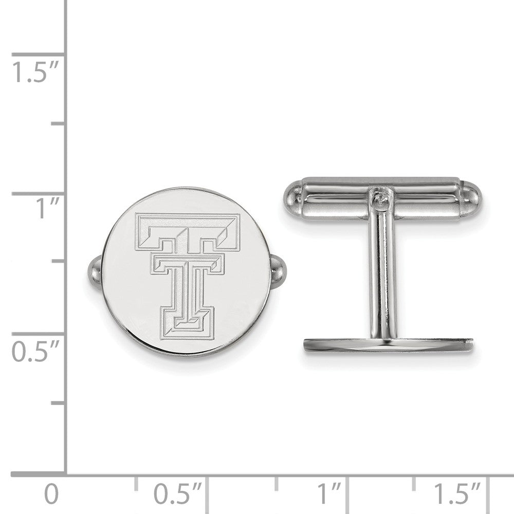 Alternate view of the Sterling Silver Texas Tech University 'TT' Cuff Links by The Black Bow Jewelry Co.