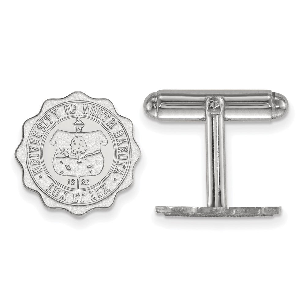 Sterling Silver University of North Dakota Crest Cuff Links, Item M9291 by The Black Bow Jewelry Co.