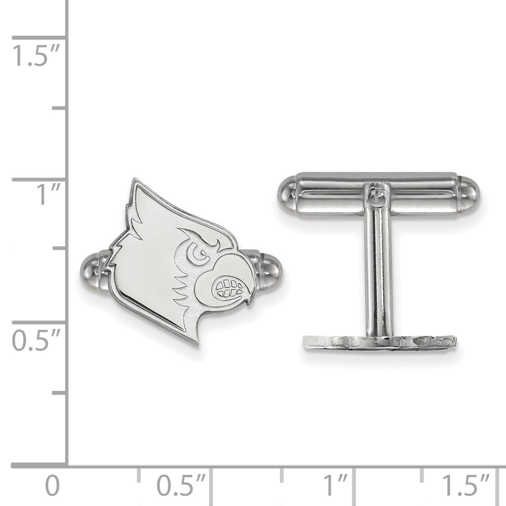Alternate view of the Sterling Silver University of Louisville Mascot Cuff Links by The Black Bow Jewelry Co.