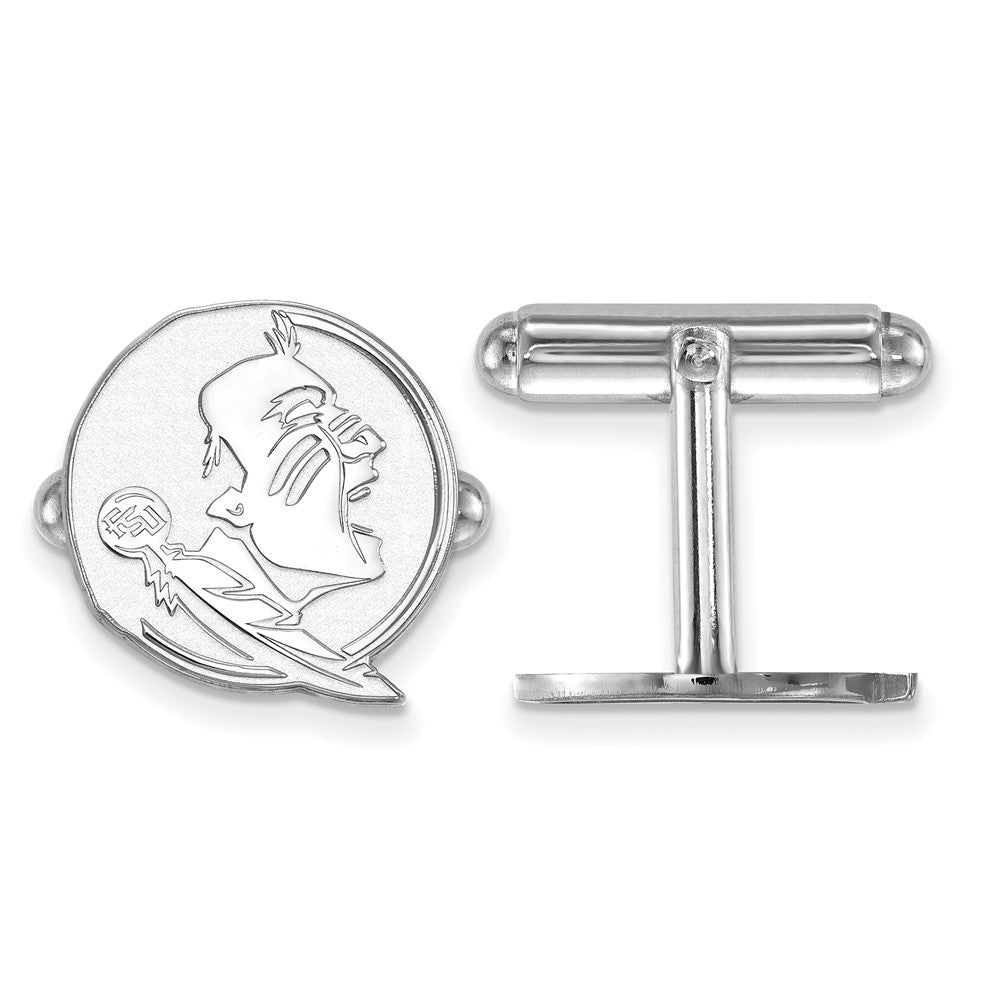 Sterling Silver Florida State University Cuff Links, Item M9310 by The Black Bow Jewelry Co.