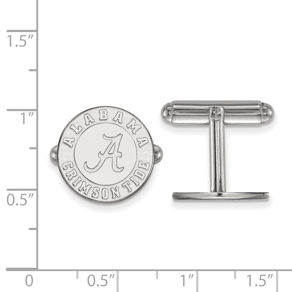 Alternate view of the Sterling Silver University of Alabama Cuff Links by The Black Bow Jewelry Co.