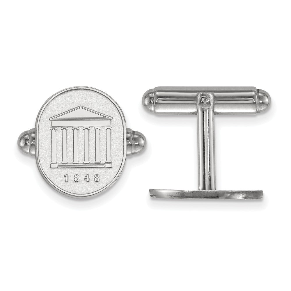 Sterling Silver University of Mississippi Crest Cuff Links, Item M9347 by The Black Bow Jewelry Co.