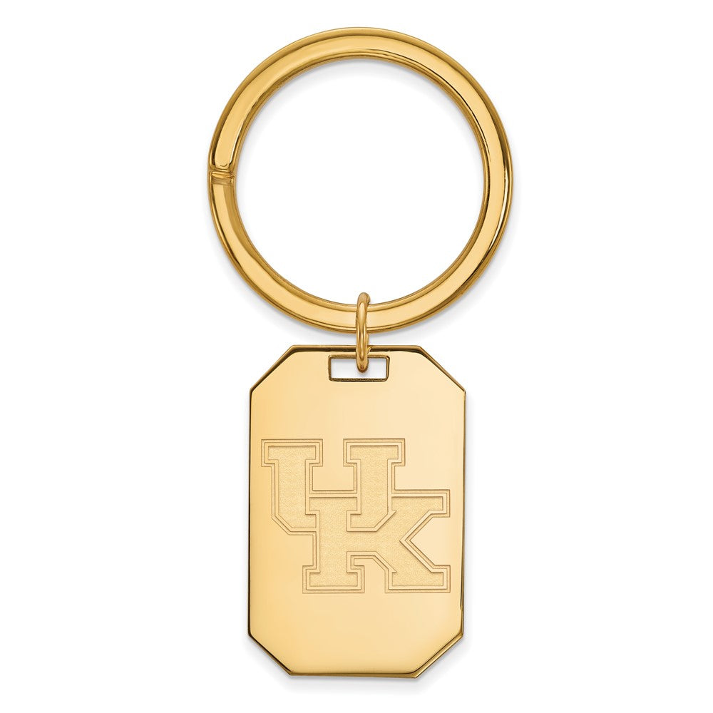 14k Gold Plated Silver U of Kentucky Key Chain, Item M9429 by The Black Bow Jewelry Co.