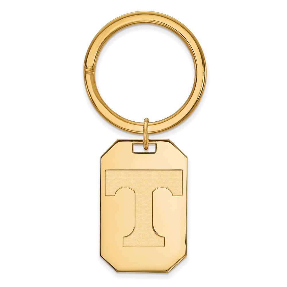 14k Gold Plated Silver U of Tennessee Key Chain, Item M9435 by The Black Bow Jewelry Co.