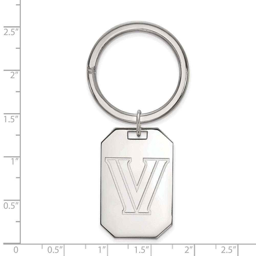 Alternate view of the Sterling Silver Villanova U Key Chain by The Black Bow Jewelry Co.