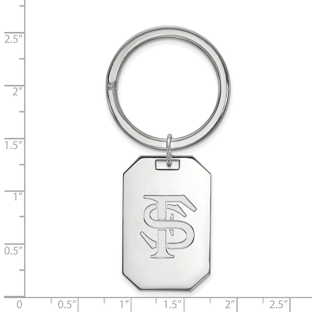 Alternate view of the Sterling Silver Florida State Key Chain by The Black Bow Jewelry Co.