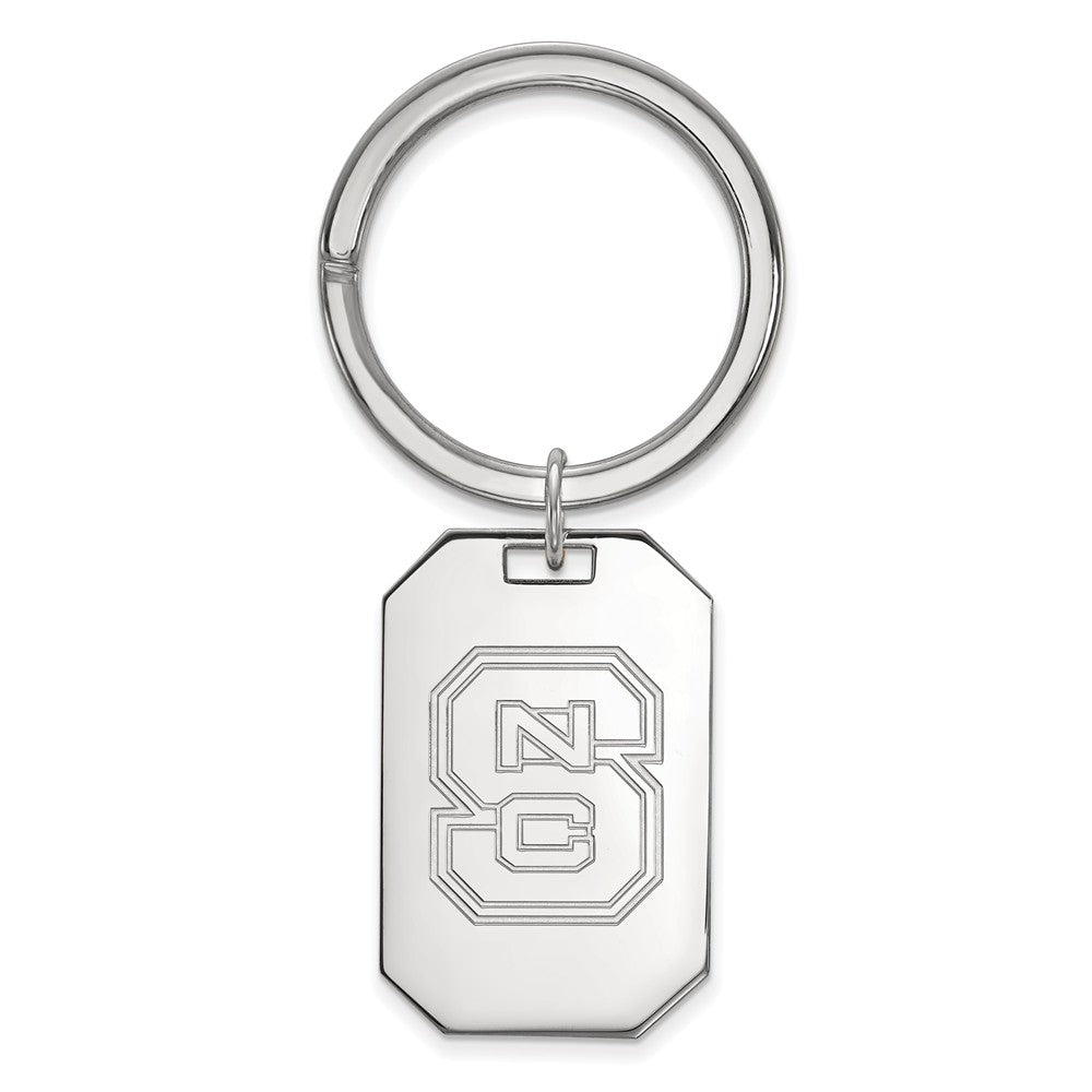 Sterling Silver North Carolina State Logo Key Chain, Item M9544 by The Black Bow Jewelry Co.