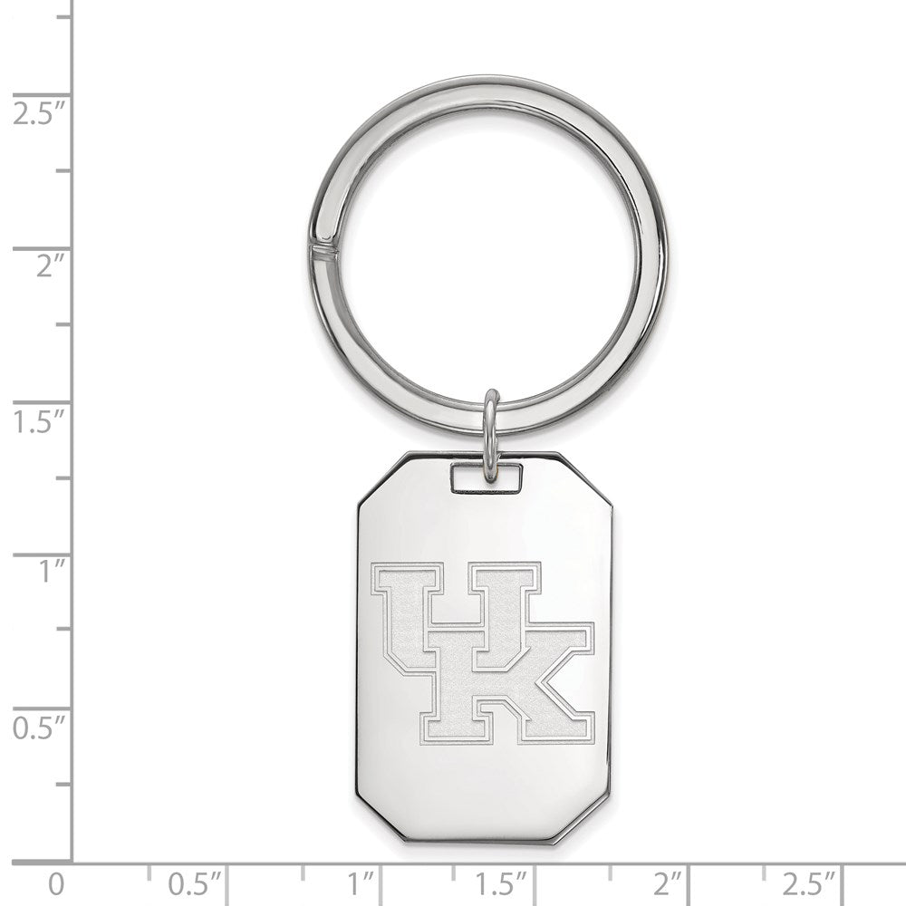 Alternate view of the Sterling Silver U of Kentucky Key Chain by The Black Bow Jewelry Co.