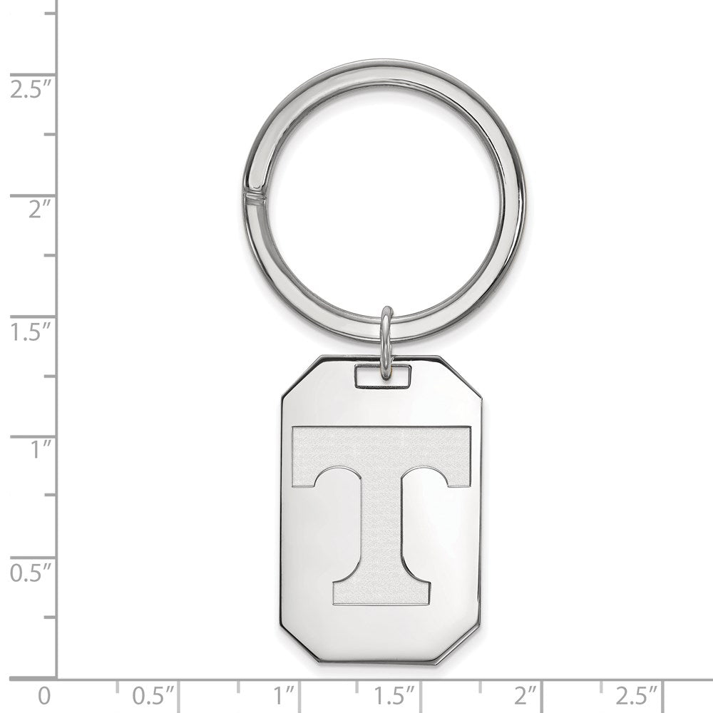 Alternate view of the Sterling Silver U of Tennessee Key Chain by The Black Bow Jewelry Co.