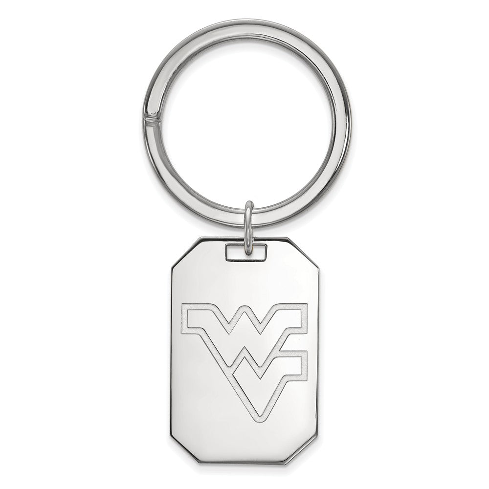 Sterling Silver West Virginia U Key Chain - Black Bow Jewelry Company