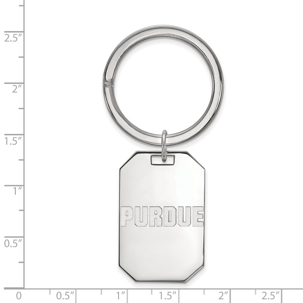 Alternate view of the Sterling Silver Purdue Key Chain by The Black Bow Jewelry Co.