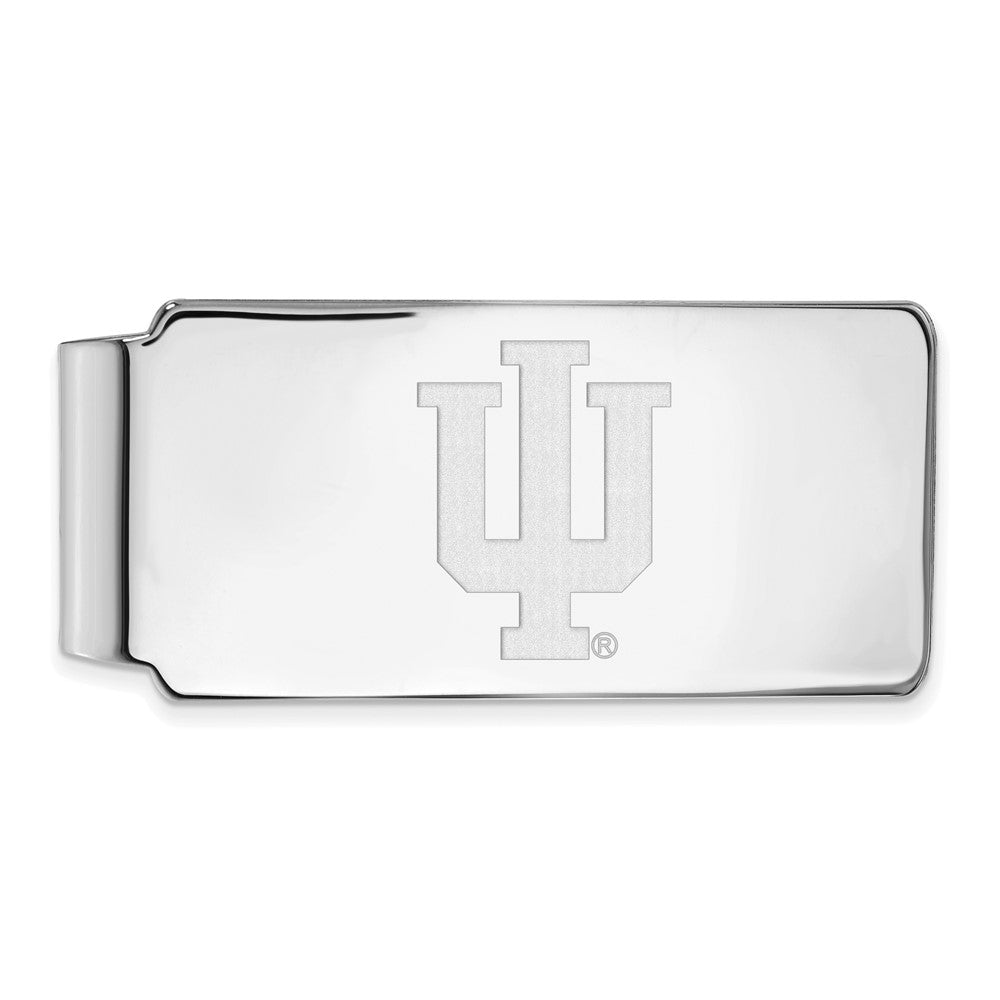 10k White Gold Indiana U Money Clip, Item M9667 by The Black Bow Jewelry Co.