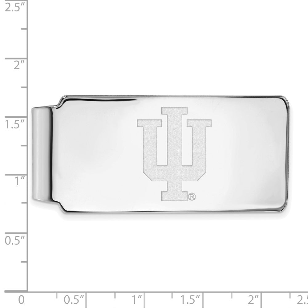 Alternate view of the 10k White Gold Indiana U Money Clip by The Black Bow Jewelry Co.